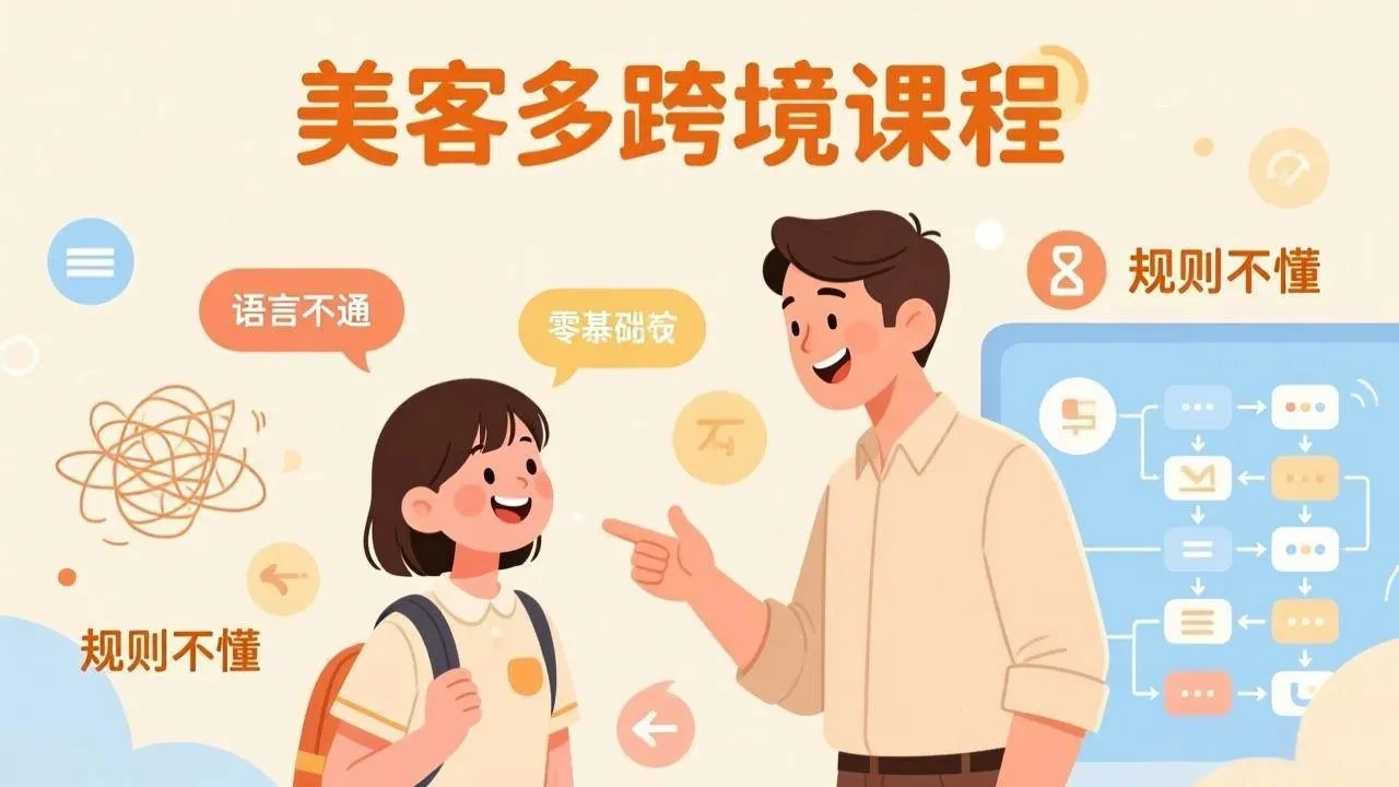 【精】怕语言不通、怕不懂规则？零基础小白也能做的美客多跨境课，手把手带你美客多开店稳赚-AI智界创业