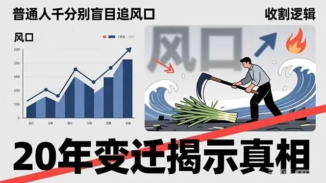 付费文章:普通人千万别盲目追风口,20年变迁揭示真相,看懂收割逻辑才能避免成为接盘侠-AI智界创业