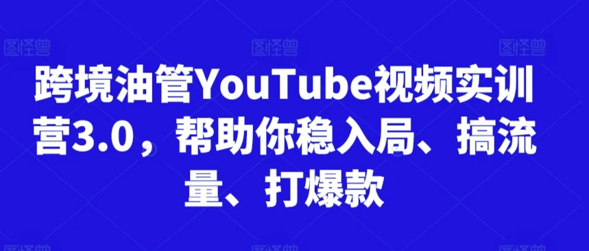 【精】阿蔺Leo跨境油管视频实训营3.0，帮助你稳入局、搞流量、打爆款（更新2025）-AI智界创业