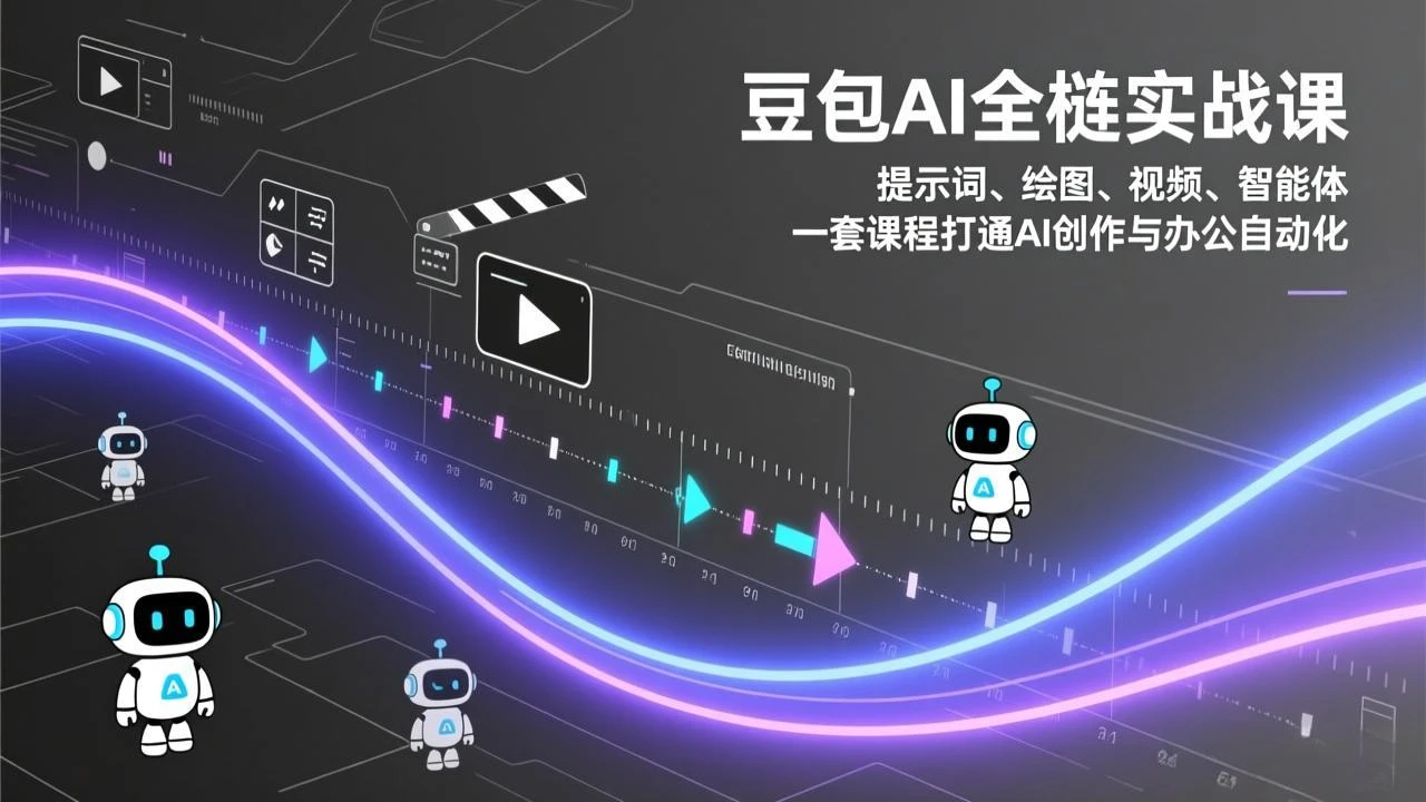 【精】豆包AI全栈实战课-更新:提示词、绘图、视频、智能体,一套课程打通AI创作与办公自动化-AI智界创业